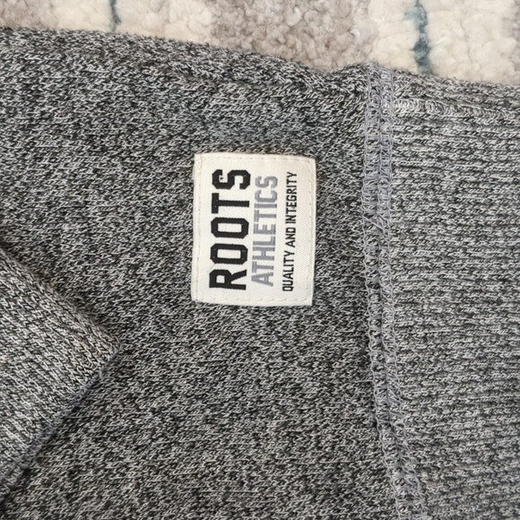 Classic Roots heathered grey 3/4 Zip sweater / sweatshirt / polo - Picture 5 of 5